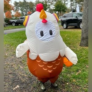 Youth Fall Guys Inflatable Chicken Costume - One Size Fits Most